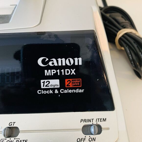 Canon MP11DX Printing Calculator Clock Adding Machine Two Color Working 1 Roll - Picture 2 of 5